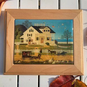 Charles Wysocki's Cape Cod Early American Folk Art Tile Wall Decor